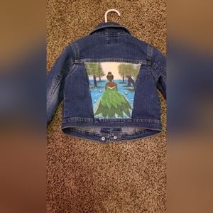 Disney Princess and the Frog Hand painted jean jacket